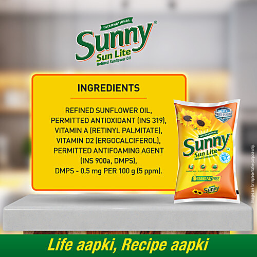 Sunny Sun Lite Refined Sunflower Oil 800 Gm