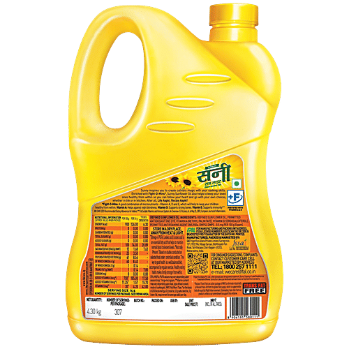 Sunny Sun Lite Refined Sunflower Oil 4.3 Kg