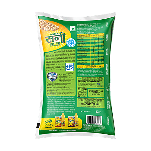 Sunny Soya Fit Refined Soyabean Oil 800 Gm