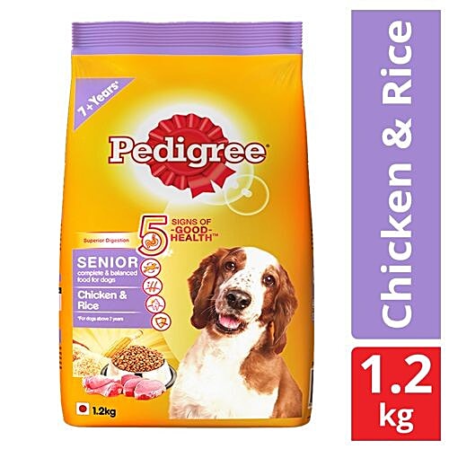 Pedigree Dry Pet Food For Senior Dogs, Years, Chicken Rice, kg