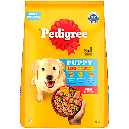 Pedigree Puppy Meat Milk Dry Dog Food, 20 kg