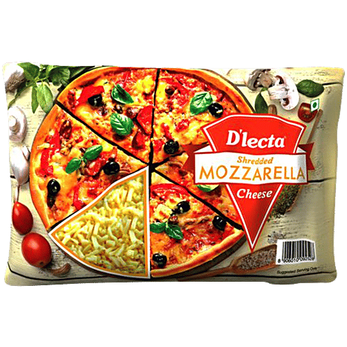 Buy Dlecta Shredded Mozzarella Pizza Cheese 500 Gm Online at the