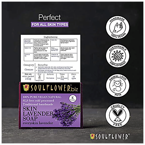 Soulflower Lavender Soap for Soft & Bouncy Skin