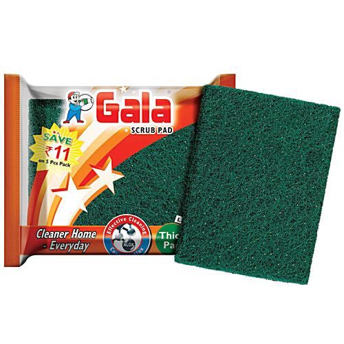 Gala Thick Scrub Pad (7.5 Cm * 10 Cm) 5Pcs