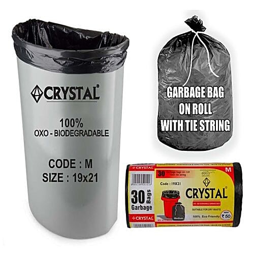 Buy Crystal Oxo Biodegradable Garbage Bag On Roll Medium 19X21 30