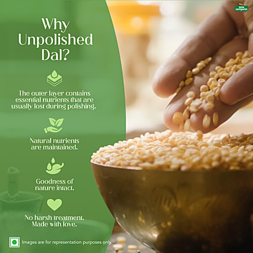 Tata Sampann Unpolished Toor / Arhar Dal 500 Gm