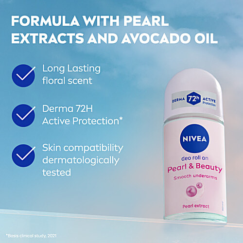 Nivea Pearl & Beauty 48H Deodorant Roll On For Women 50Ml