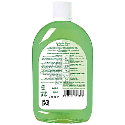 Dettol Lime Fresh Multi Use Disinfectant Liquid 500Ml
