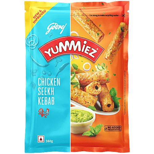 Buy Yummiez Afhgani Seekh Kabab - Chicken 250 gm Pouch Online at