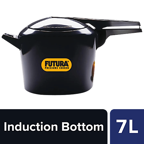 Hawkins Futura Hard Anodised Aluminium Pressure Cooker Induction Base, Black, FP7T, L