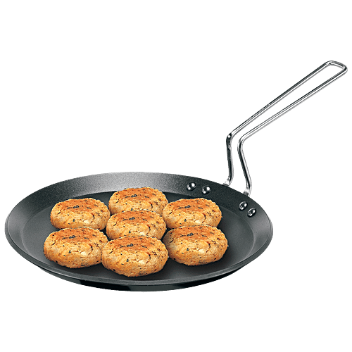 Hawkins Futura Hard Anodised Non-Stick Roti Tawa 26 cm, mm,  Stainless Steel Handle, NT26, pc