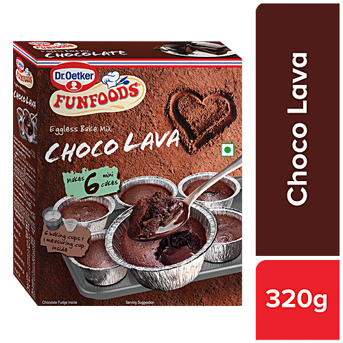 Oetker FunFoods Eggless Bake Mix Choco Lava, 320 g