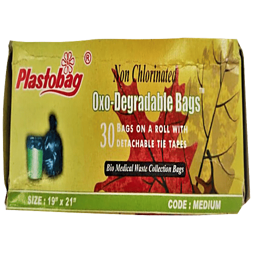 Buy Plastobag Oxo Bio Degradable Bags Medium 19 Inch X 21 Inch