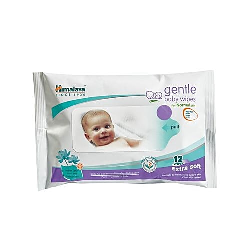 Buy Himalaya Baby Wipes Gentle 12 pcs Pouch Online at Best Price