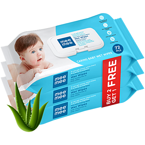 Mee Mee Baby Wet Wipes, 72 pcs
