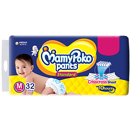 Buy Mamypoko Pants Standard Diaper Medium, 7-12 Kg 36 pcs Pouch