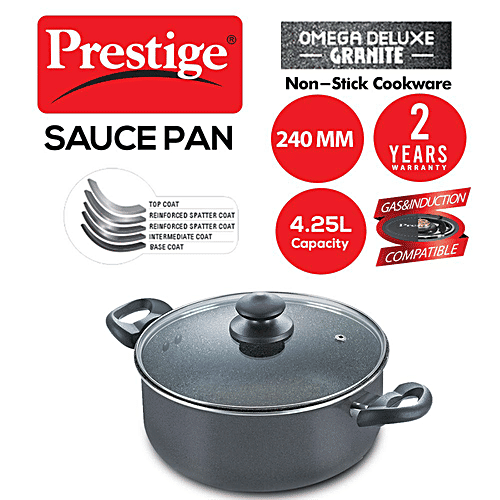 Buy Prestige Omeg Deluxe Granite Non-Stick Cookware Sauce Pan