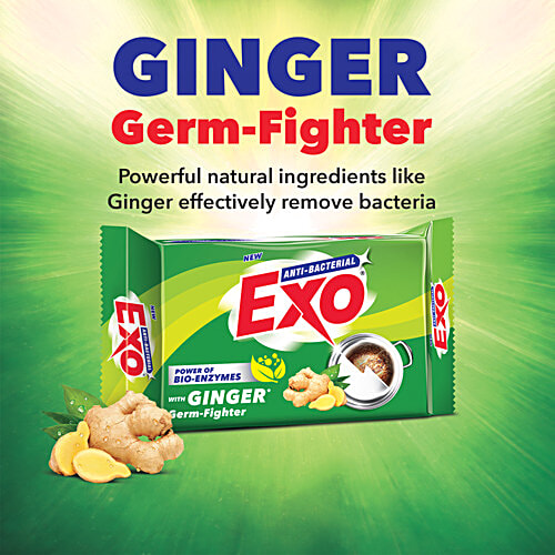 Exo Dishwash Ginger Twist Bar 300Gm*4N
