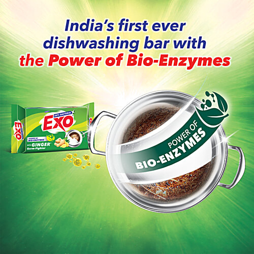 Exo Dishwash Ginger Twist Bar 300Gm*4N
