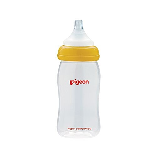 Pigeon Baby WN Nursing Bottle With Plus Type Nipple Yellow, 240 ml