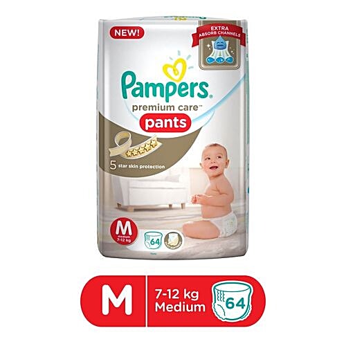 Buy Pampers Premium Care Pants Diapers Medium Size 64 Pcs Online