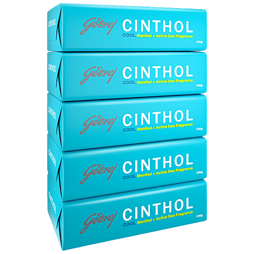 Cinthol Cool Deo Soap With Menthol 100G (Buy 4 Get 1 Free)