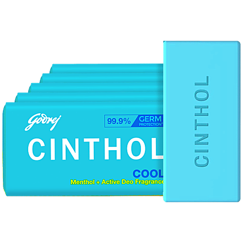 Cinthol Cool Deo Soap With Menthol 100G (Buy 4 Get 1 Free)