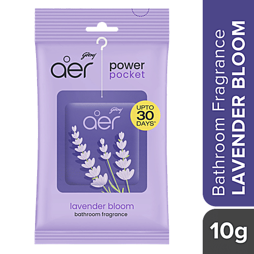 Godrej Aer Power Pocket Lavender Bloom Bathroom Fragrance, 10 G Pch