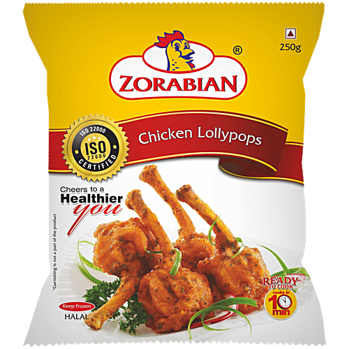 Buy Zorabian Chicken Lollypops 250 Gm Online at the Best Price of