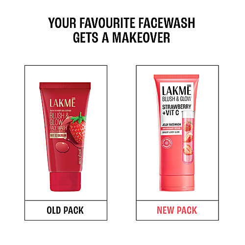 Lakme Blush & Glow Strawberry Vitamin C Serum Face Wash 100G