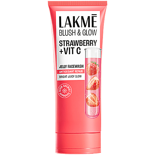 Lakme Blush & Glow Strawberry Vitamin C Serum Face Wash 100G