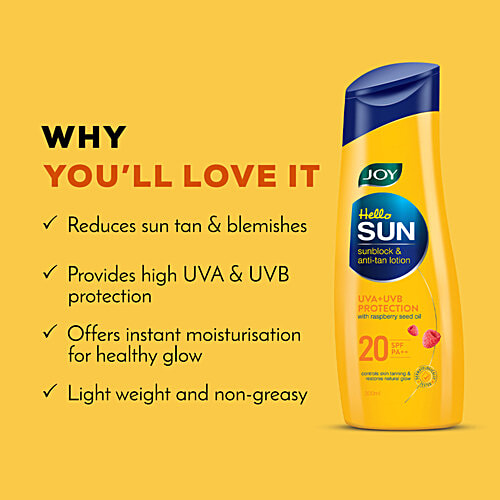 Joy Hello Sun Block & Anti Tan Lotion 20 300Ml