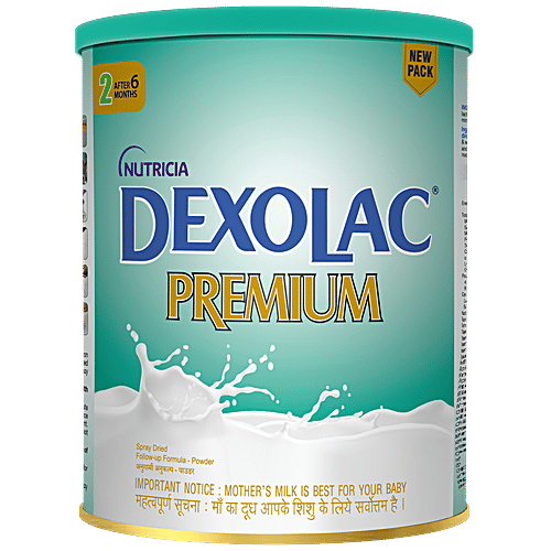 Dexolac Premium Follow-up Formula Powder Stage 2, After Months,  Contains Nutrients, 400 g