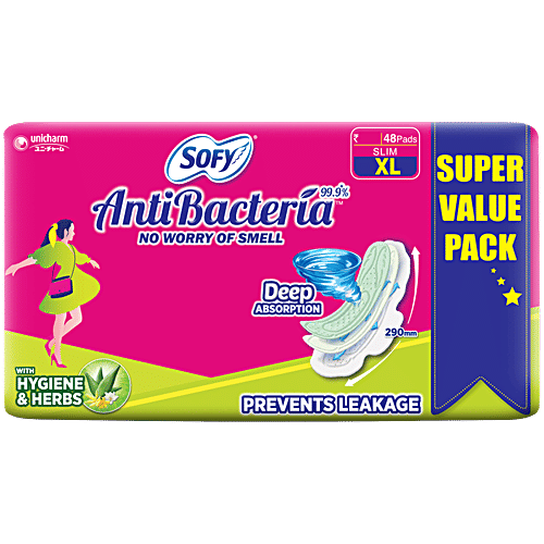 Sofy Anti Bacteria Sanitary Pads (xl) 48 Pads