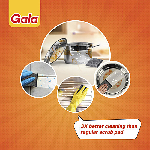 Gala Super Scrub Pad (9.5 Cm * 10 Cm) 2 Pcs