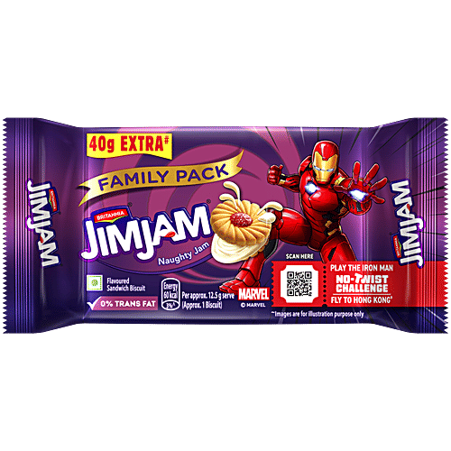 Buy Britannia Jim Jam Naughty Jam Biscuit Online at Best Price of