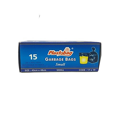 BRW 40 Micron Plasto Garbbage Bags Small, 15 pcs