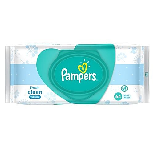 Buy Pampers Wipes Baby Fresh Clean 64 Wipes Online At Best Price