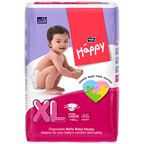 Buy Bella Baby Happy Diapers Extra Large 46 pcs Online at Best