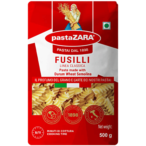 Pastazara Authentic Italian Pasta Fusilli, 500 g