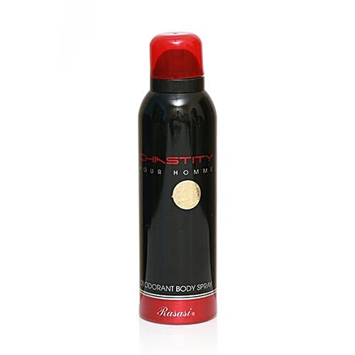 Buy Rasasi Deodorant Body Spray Black Chastity Pour Homme 200 Ml
