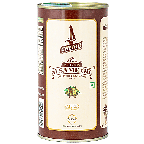 Buy Chekko Cold Pressed Virgin Sesame Oil 500 Ml Online At Best