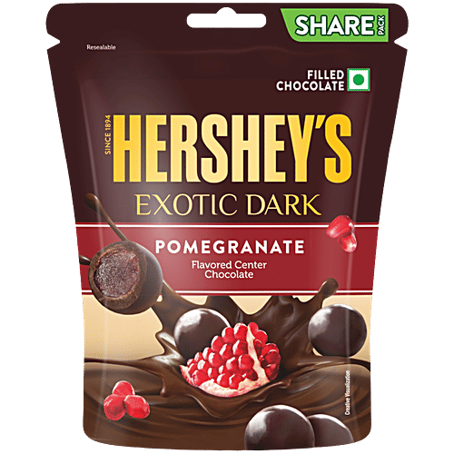 Hershey's Exotic Dark Pomegranate Center Chocolate 100 gm