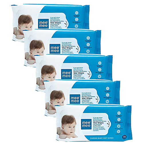 Buy Mee Mee Wet Wipes Caring Baby Aloe Vera 72 Pulls Online At