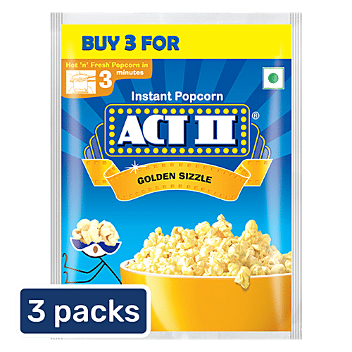 Act Ii Golden Sizzle Popcorn 60 Gm (3 Pcs)