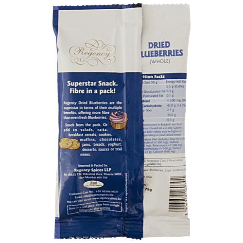 Regency Dried Blueberries 75G