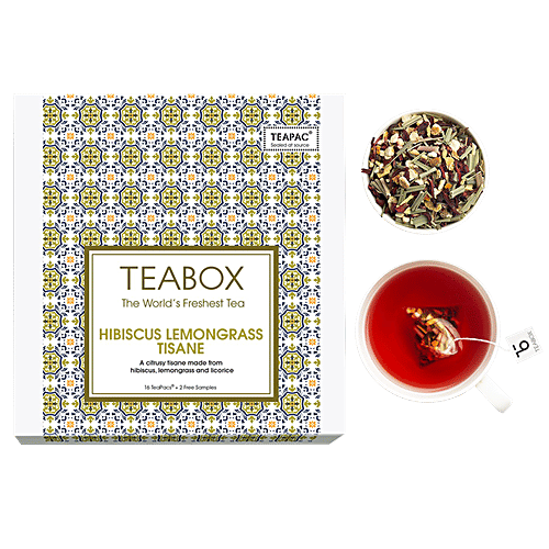 Buy Teabox Herbal Tea Hibiscus Lemongrass All Natural Blend 16 Bags ...