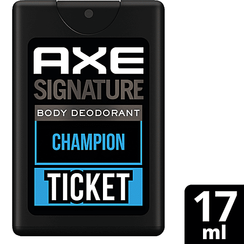 Axe Signature Ticket Champion, Long Lasting, No Gas, Pocket Deodorant,  Body Spray, Perfume, For Men, 17 ml