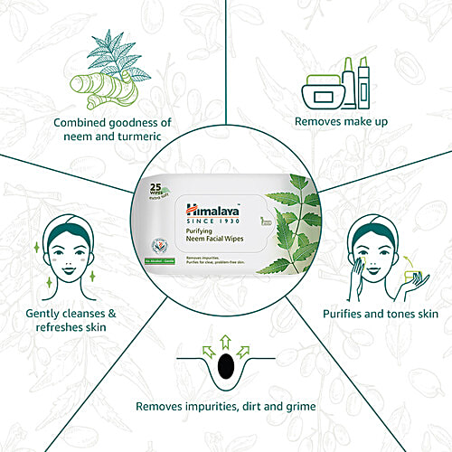 Himalaya Purifying Neem 25 Facial Wipes