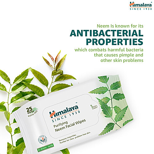 Himalaya Purifying Neem 25 Facial Wipes